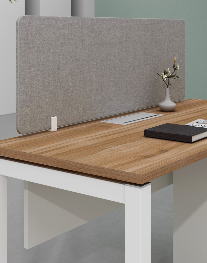 Base Series- Single side one person workstation (Straight leg) With 1-Drawer & 1-File Fixed Pedestal