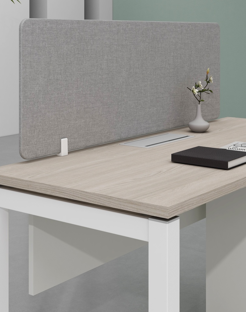 Base Series- Single side one person workstation (Straight leg) With 1-Drawer & 1-File Fixed Pedestal