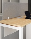 Base Series - Single side workstation (Cluster of 2) Straight leg with 1-Drawer & 1-File Fixed Pedestal