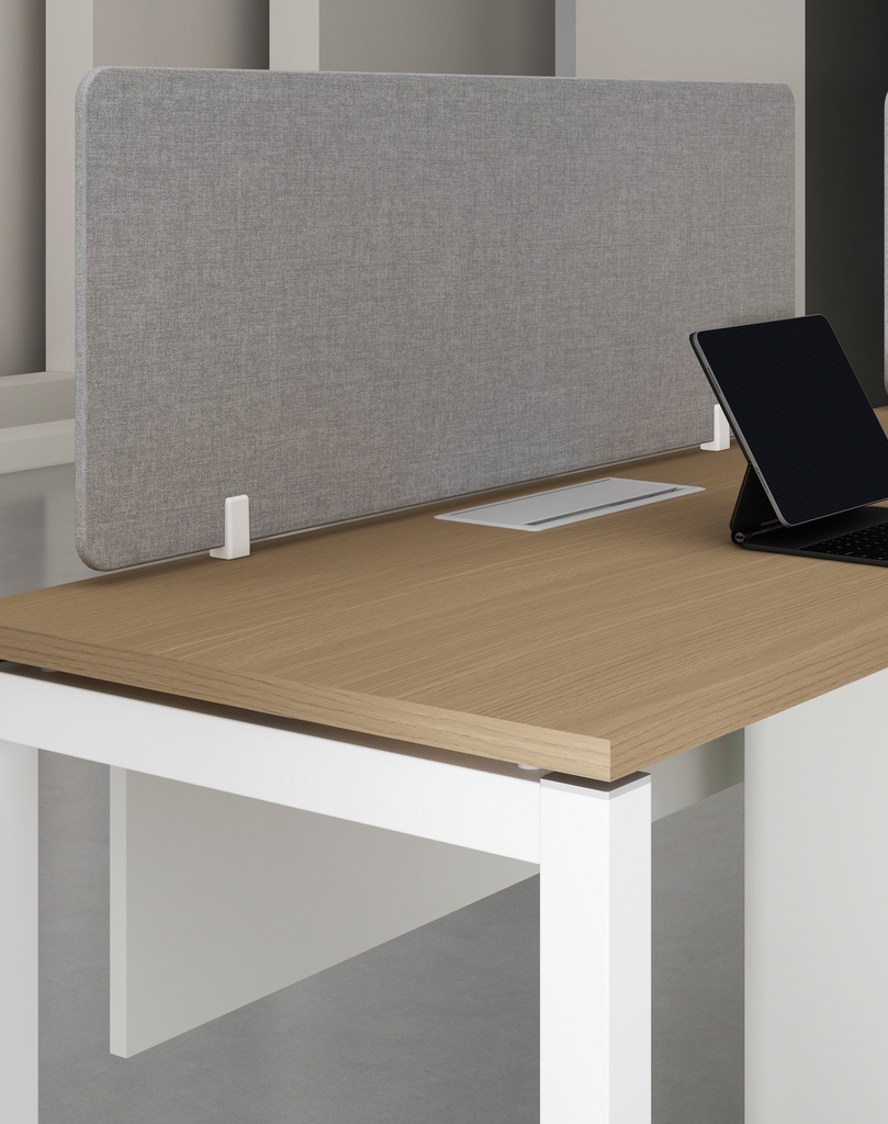 Base Series - Single side workstation (Cluster of 2) Straight leg with 1-Drawer & 1-File Fixed Pedestal