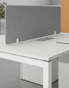 Base Series - Double side workstation (Cluster of 2) Straight leg with 1-Drawer & 1-File Fixed Pedestal