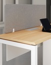 Base Series - Single side workstation (Cluster of 2) Straight leg  with 3-Drawer Fixed Pedestal
