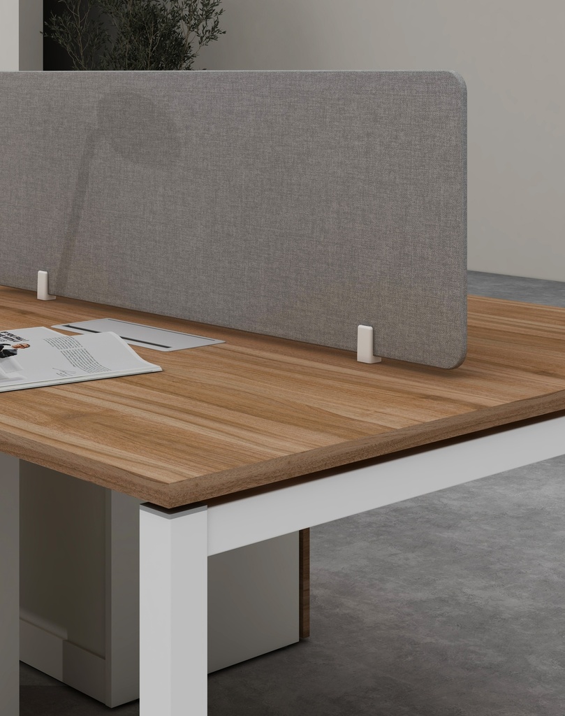 Base Series - Double side workstation (Cluster of 6) Loop leg  with 3-Drawer Fixed Pedestal