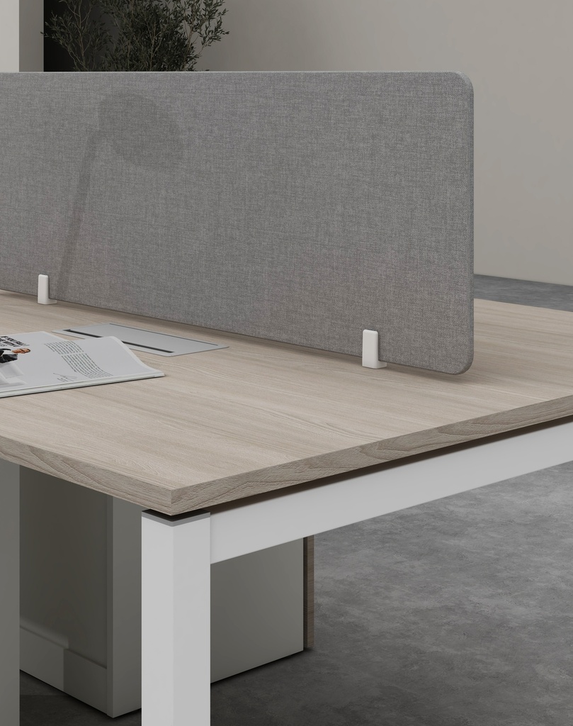 Base Series - Double side workstation (Cluster of 6) Loop leg  with 3-Drawer Fixed Pedestal