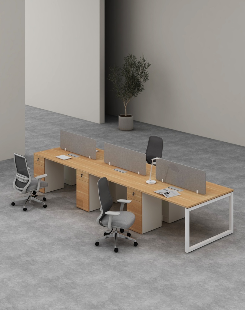 Base Series - Double Side WS (6pax) with Pedestal (1D+1F)