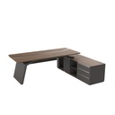 Arch L-shaped Veneer Executive Table