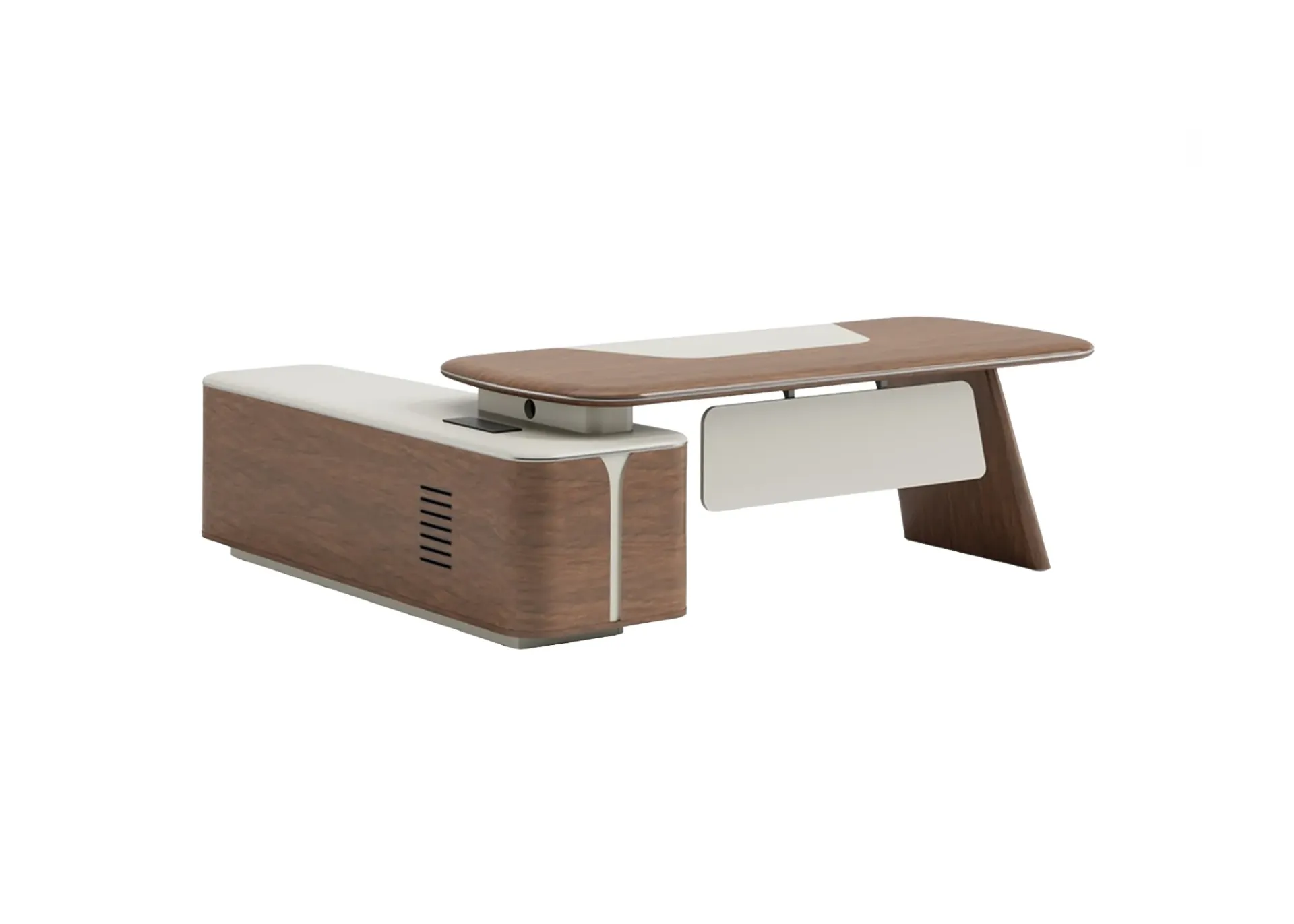 [YJD80R.24] Diego L-shaped Veneer Executive Table (2400*2000*760, Right Side)