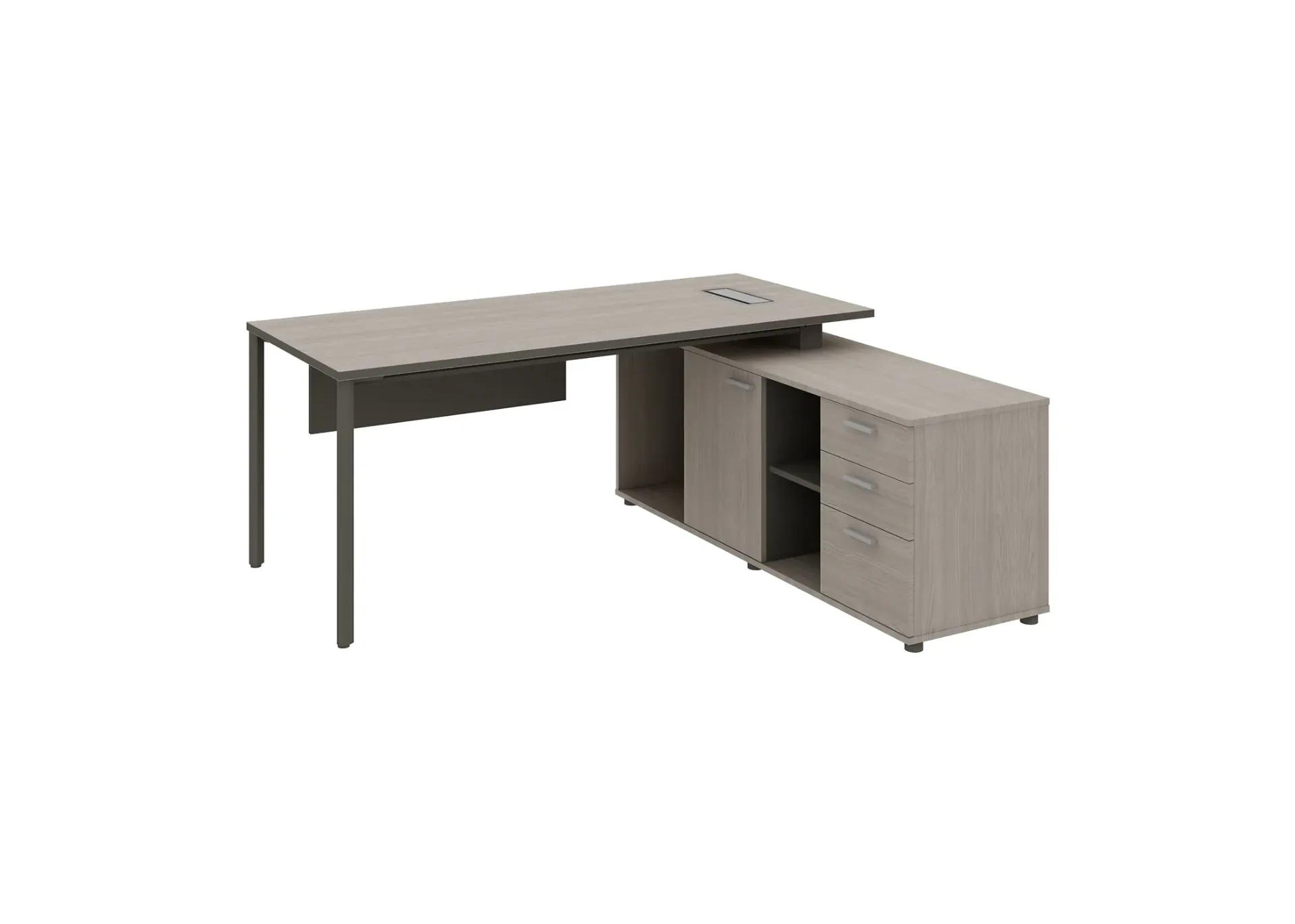 Agile L-shaped Manager Table with Storage