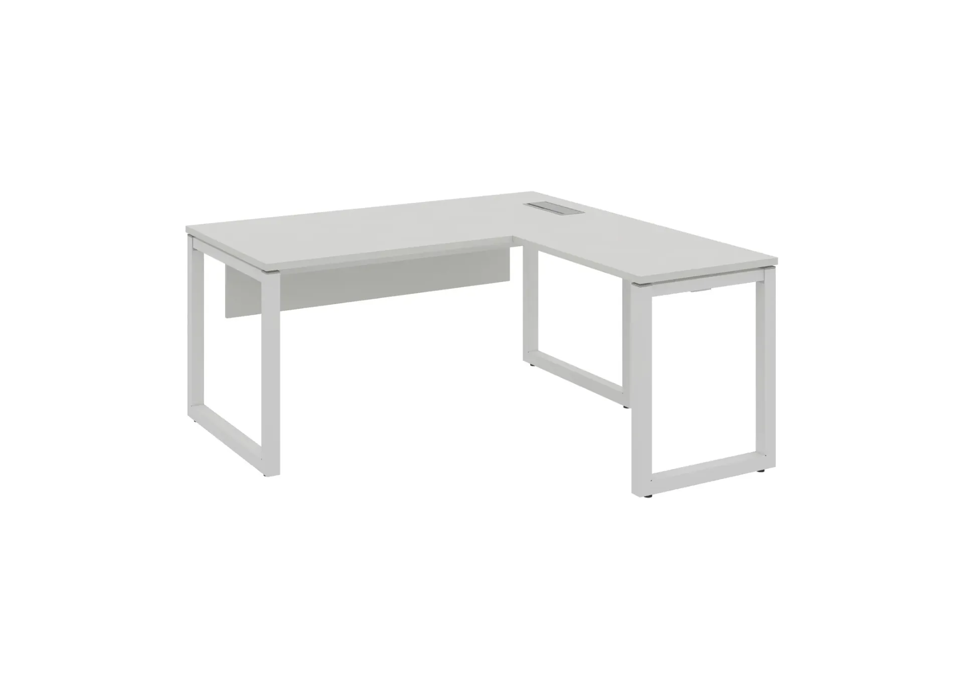 Base L-shaped Manager Table (MF001 Moonlight White, 1600*1600*750)