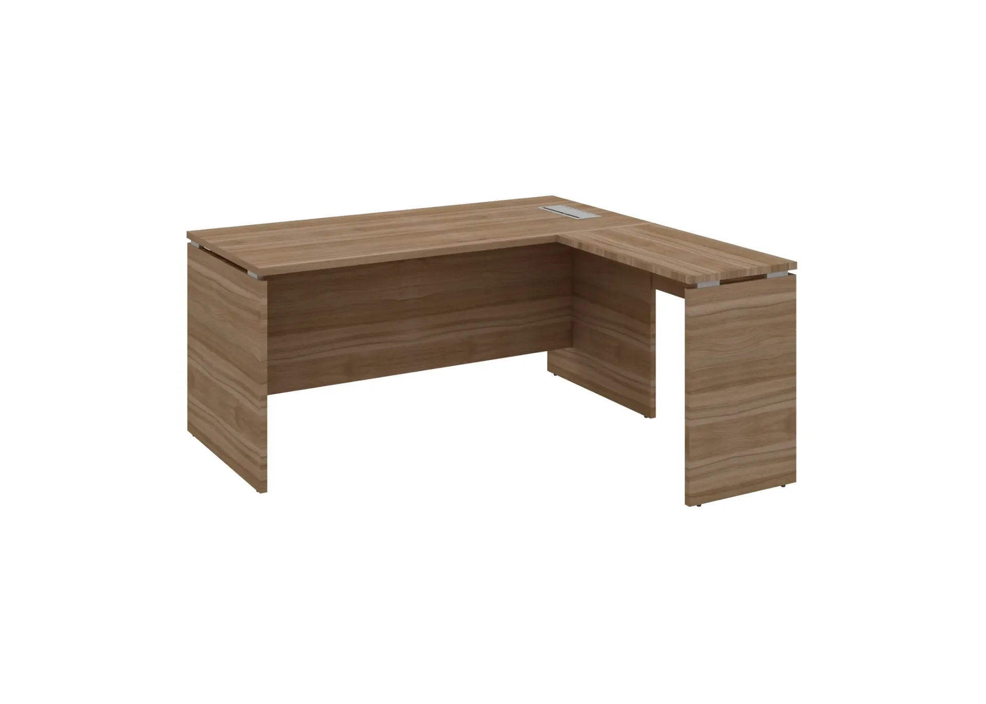 Avitar L-shaped Manager Table with Side return (MF003 Talisai Walnut, 1600*1550*750, Right Side)