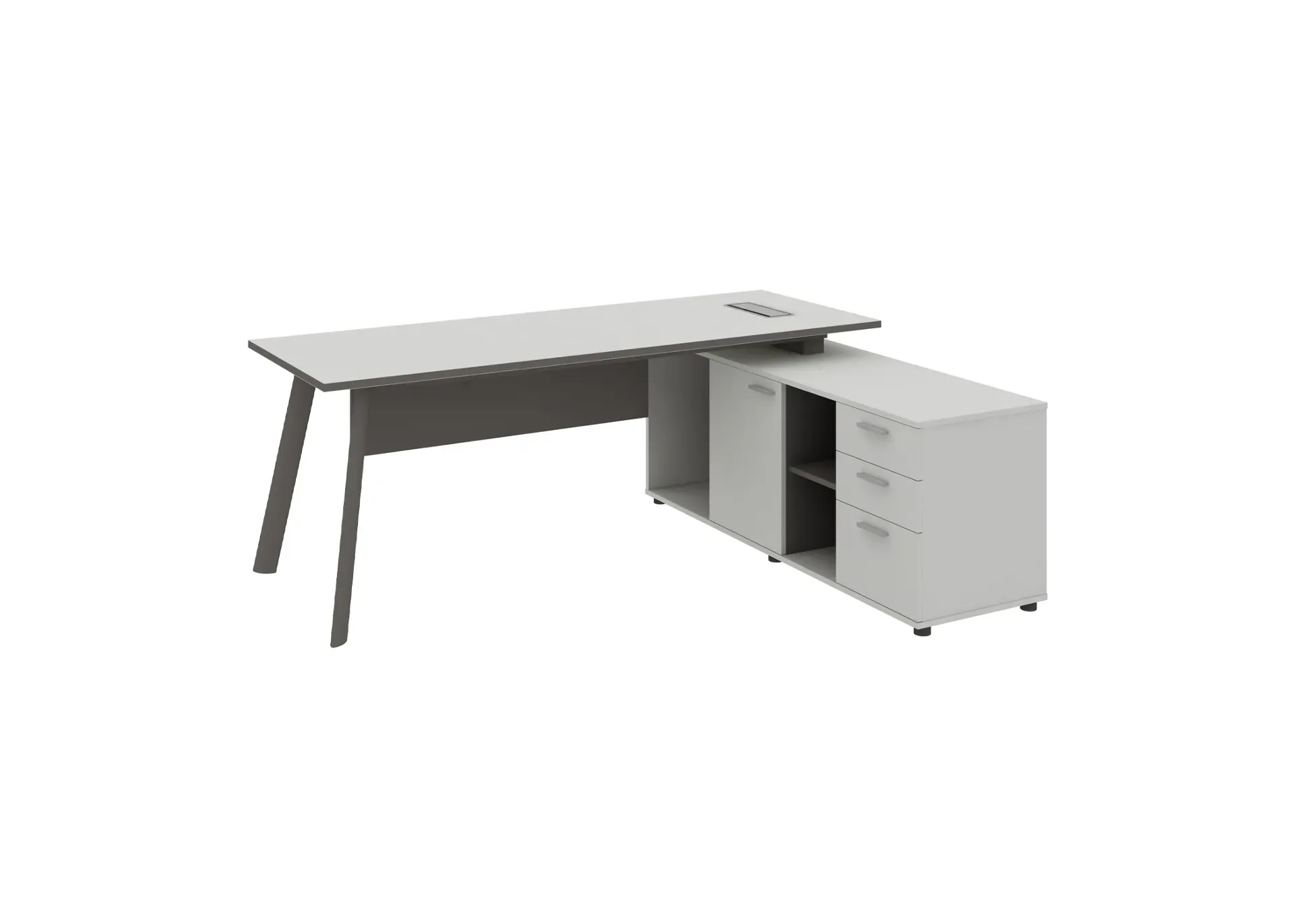 Agile 2 L-shaped Manager Table with Storage