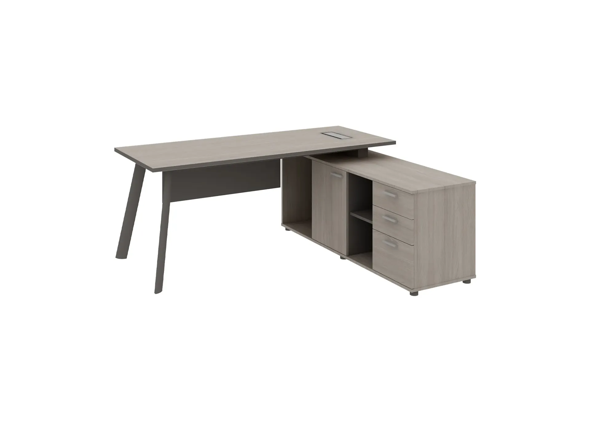 Agile 2 L-shaped Manager Table with Storage