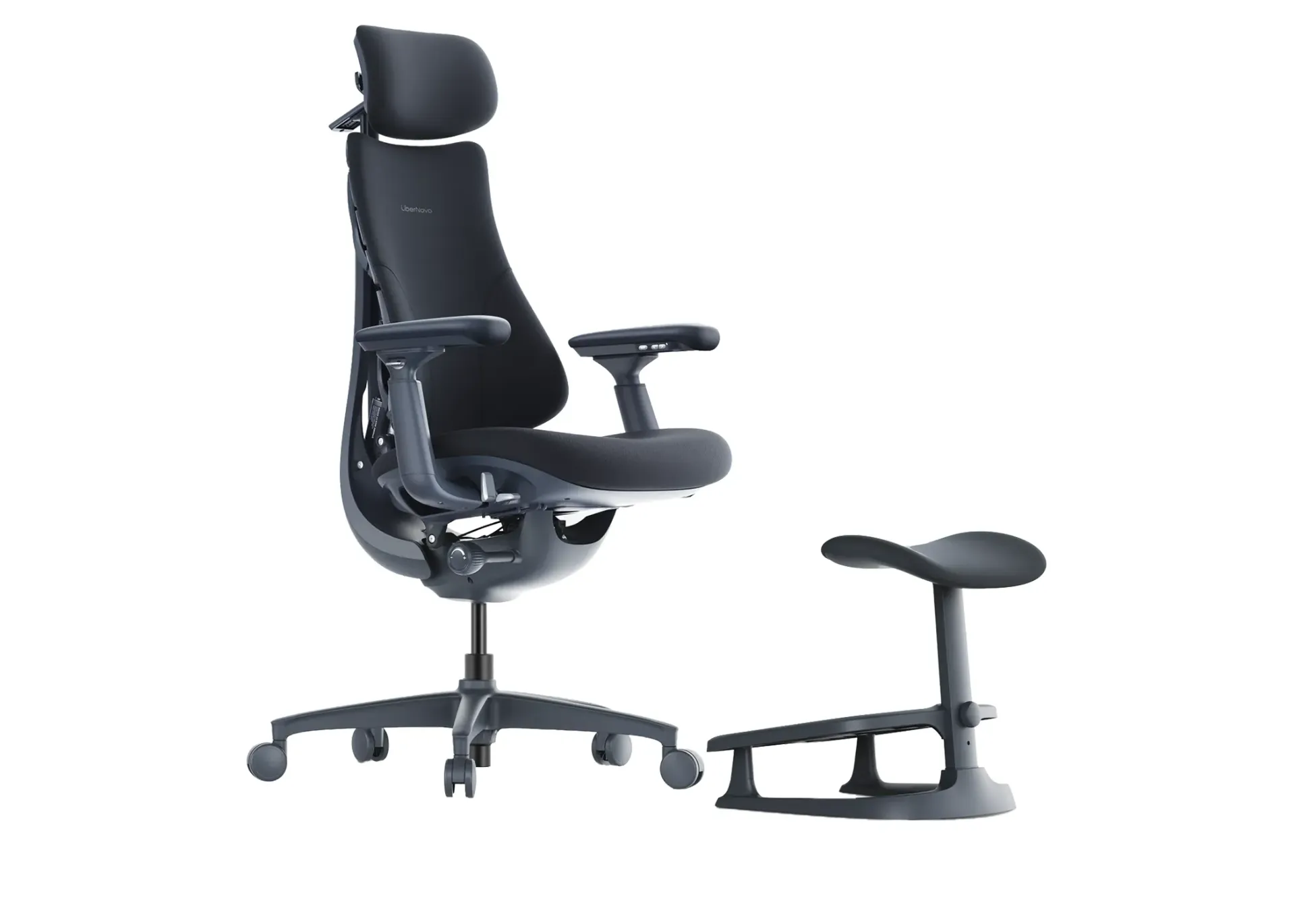 [OC-1-DG + OC-1-DG-LF] LIBERNOVO Omni Dynamic Ergonomic Chair  (Midnight Black)