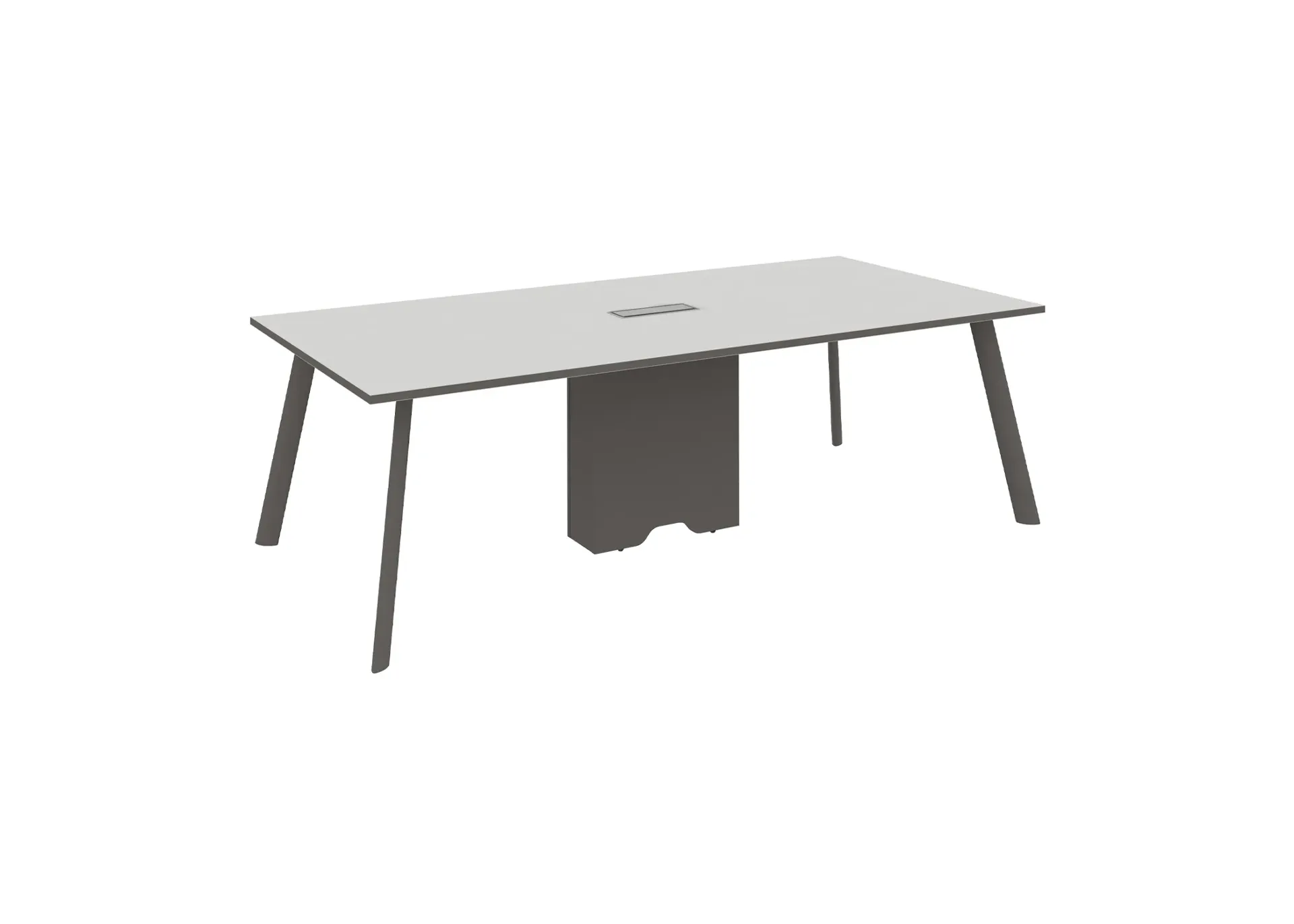 Agile 2  Rectangular  Meeting Table  (MF001 Moonlight White, Gray)