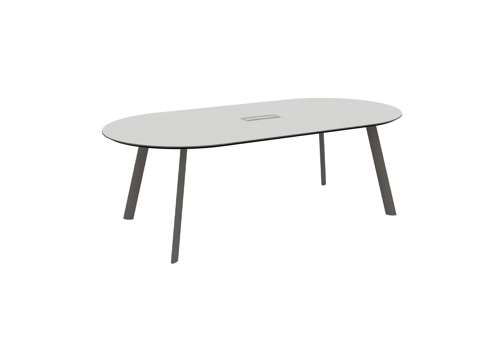 Agile 2 Oval Meeting Table  (MF001 Moonlight White, Gray)