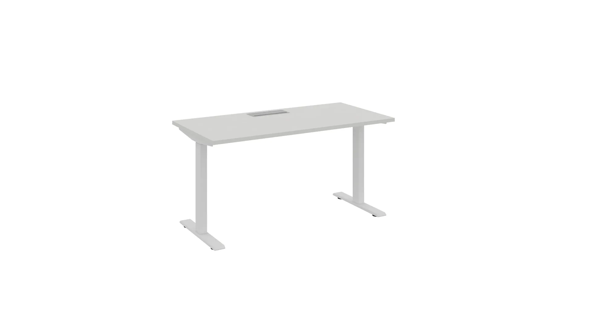 Lift Single Height Adjustable Table (MF001 Moonlight White, white, Without, 1200*700*690-1185)