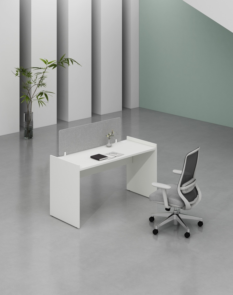 Feta Series- Single side one person workstation (MF001 Moonlight White, 1236*600*800)