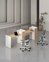 Feta Series - Single side workstation (Cluster of 2) with Pedestal having 2 drawers and 1 filing cabinet