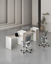 Feta Series - Single side workstation (Cluster of 2) with Pedestal having 2 drawers and 1 filing cabinet