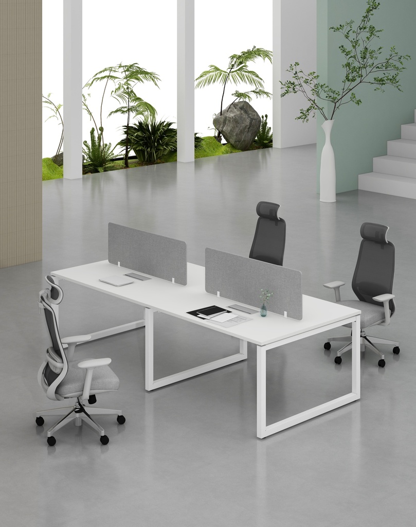 Base Series - Double Side WS (4pax)  (MF001 Moonlight White, 2800*1200*750)