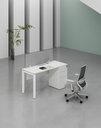 Base Series- Single side one person workstation (Straight leg)  with 3-Drawer Fixed Pedestal