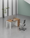 Base Series- Single side one person workstation (Straight leg)  with 3-Drawer Fixed Pedestal