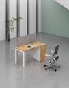 Base Series- Single side one person workstation (Straight leg)  with 3-Drawer Fixed Pedestal